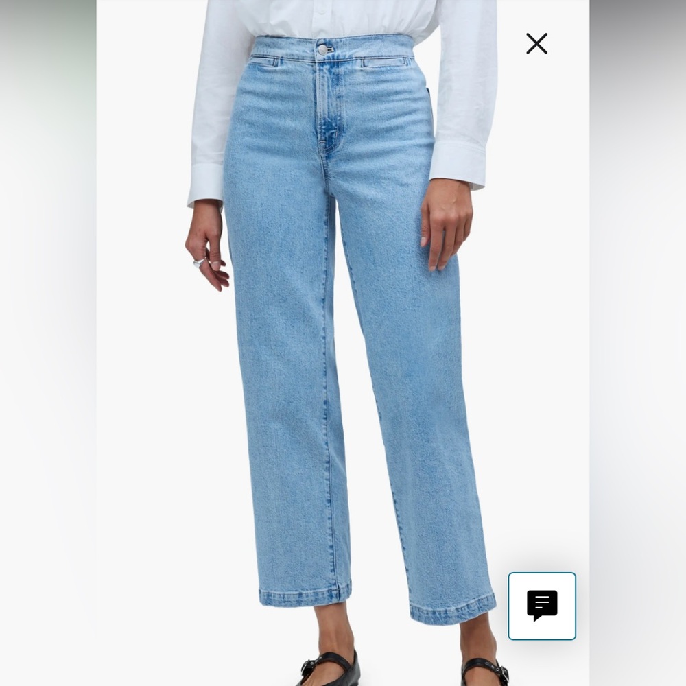 Madewell Emmet wide leg jeans, 24